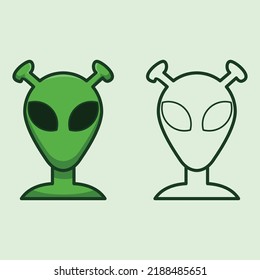 
alien cartoon vector illustration, can be used for icons etc