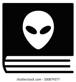 Alien Catalog vector icon. Style is flat symbol, rounded angles, white background.