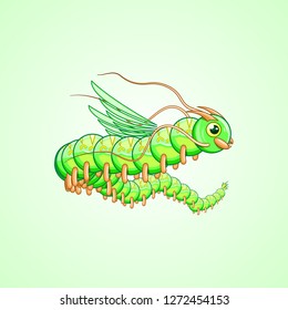 Alien Caterpillar Monster Wings