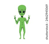 alien character isolated illustration design