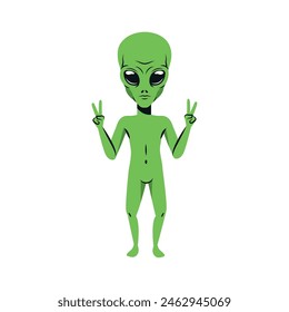 alien character isolated illustration design