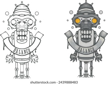 alien character with a very zen attitude