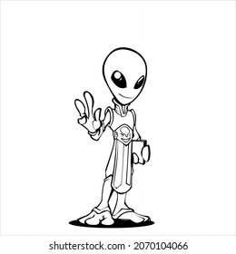 Alien Character You can use this Character for Maskot and more