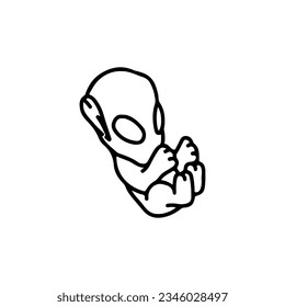 alien child concept vector illustration