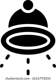 Alien Civilization Glyph Vector Icon Design