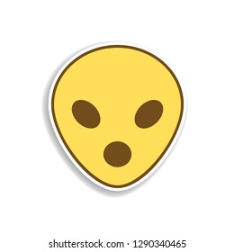 alien colored emoji sticker icon. Element of emoji for mobile concept and web apps illustration.