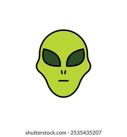 Alien colored vector icon on white background. Stock vector EPS10