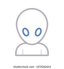 alien colour line vector icon