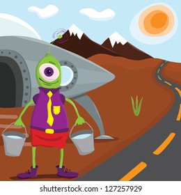 Alien contact, vector