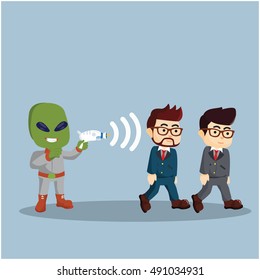 alien control human with his gun