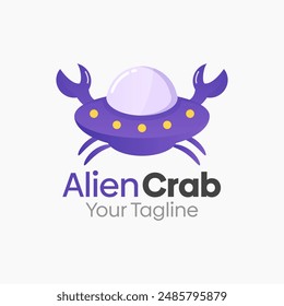 Alien Crab Logo Vector Template Design. Good for Business, Start up, Agency, and Organization