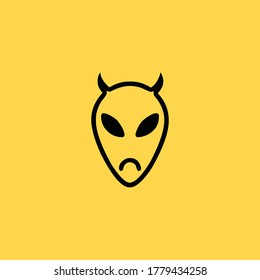 Alien creative business logo vector image