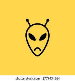 Alien creative business logo vector image