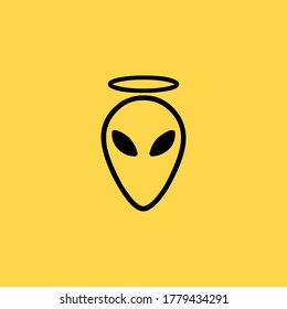 Alien creative business logo vector image