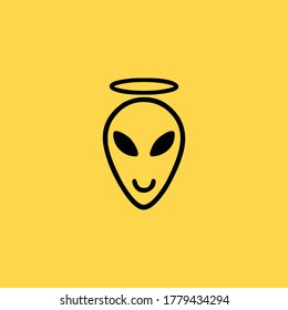 Alien creative business logo vector image