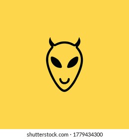 Alien creative business logo vector image