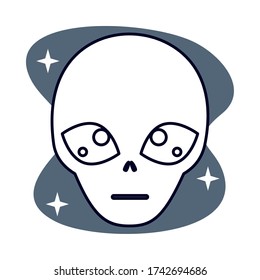 alien creature character isolated icon vector illustration design