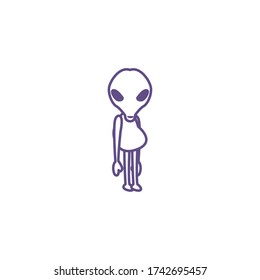 alien creature character isolated icon vector illustration design
