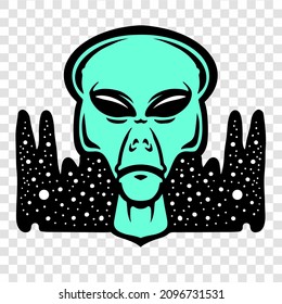 Alien Creature Humanoid Design Alien Cartoon Artwork Good For T-shirt Design Logo and Everything