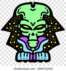Alien Creature Humanoid Design Alien Cartoon Artwork Good For T-shirt Design Logo and Everything
