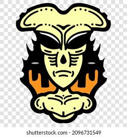 Alien Creature Humanoid Design Alien Cartoon Artwork Good For T-shirt Design Logo and Everything
