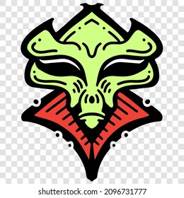 Alien Creature Humanoid Design Alien Cartoon Artwork Good For T-shirt Design Logo and Everything