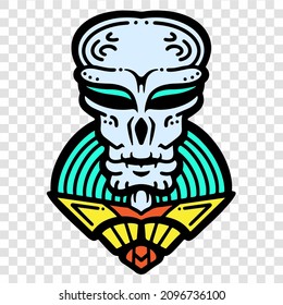 Alien Creature Humanoid Design Alien Cartoon Artwork Good For T-shirt Design Logo and Everything