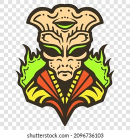 Alien Creature Humanoid Design Alien Cartoon Artwork Good For T-shirt Design Logo and Everything