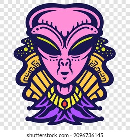 Alien Creature Humanoid Design Alien Cartoon Artwork Good For T-shirt Design Logo and Everything