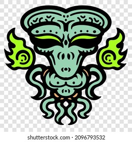 Alien Creature Humanoid Design Alien Cartoon Artwork Good For T-shirt Design Logo and Everything