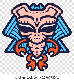 Alien Creature Humanoid Design Alien Cartoon Artwork Good For T-shirt Design Logo and Everything