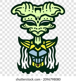 Alien Creature Humanoid Design Alien Cartoon Artwork Good For T-shirt Design Logo and Everything