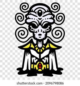 Alien Creature Humanoid Design Alien Cartoon Artwork Good For T-shirt Design Logo and Everything