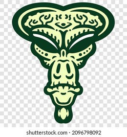 Alien Creature Humanoid Design Alien Cartoon Artwork Good For T-shirt Design Logo and Everything