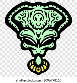 Alien Creature Humanoid Design Alien Cartoon Artwork Good For T-shirt Design Logo and Everything