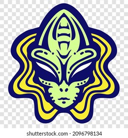 Alien Creature Humanoid Design Alien Cartoon Artwork Good For T-shirt Design Logo and Everything