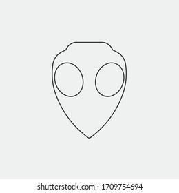 alien creature vector icon UFO planet alien icon