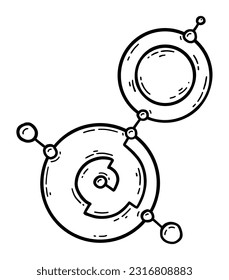 Alien crop circles vector icon in doodle cartoon style