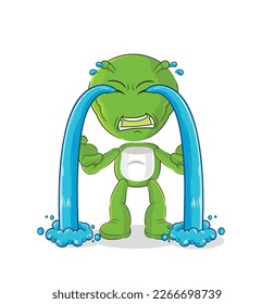 the alien crying illustration. character vector