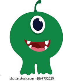 Ilustración de vectores de Monstruo Alien Cute