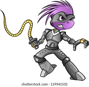 Alien Cyborg Ninja Bandit Warrier Soldier Vector Art