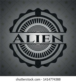 Alien dark badge. Vector Illustration. Detailed.