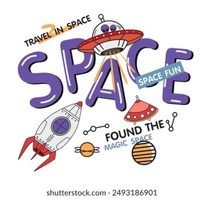Alien design vector, Welcome to space, Travel in space
