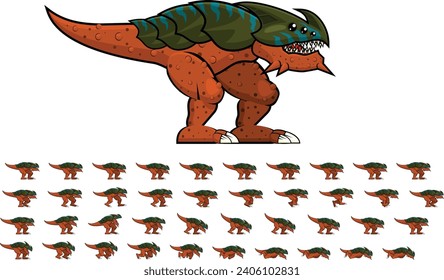 Alien Dinosaur Monster Character Sprite