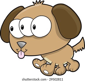 Alien dog Vector Illustration
