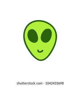 alien doodle icon
