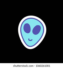 alien doodle icon