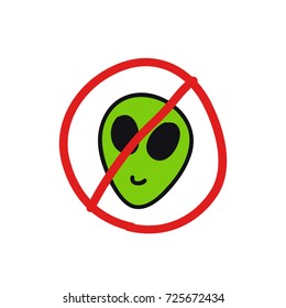 alien doodle icon