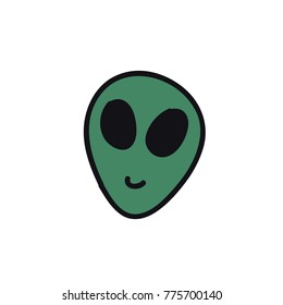 alien doodle icon