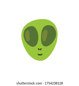 alien doodle icon, vector illustration